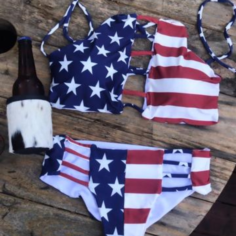 'Made in America' Handmade High Neck Bikini